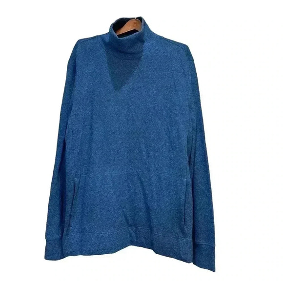 Banana Republic Mens blue Mock Turtleneck with kangaroo pockets size XL … - Picture 1 of 7